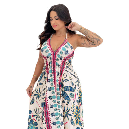 Vestido Feminino Longo Costa Nua Indiano